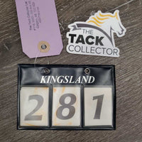3# Rectangle Horse Show Numbers, Lg Pin *vgc, mnr stains, dirt & scratches
