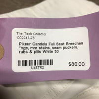 Full Seat Breeches *vgc, mnr stains, seam puckers, rubs & pills
