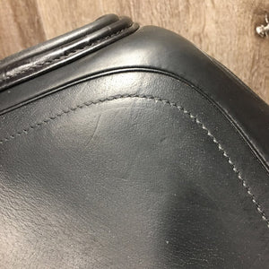 17" *MW/W 5.5" Sankey Jacinda Monoflap Dressage Saddle, Black Sankey Cover, Wool Flocking, XLg Exterior Blocks, Front & Rear Gusset Panels, Buffalo Leather, Flaps: 16.25"L x 11"W Serial #: 074416 17 M/W