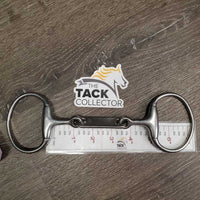 Thin French Link Bit, long flat center bar *vgc, clean, scuffs, scratches, mnr residue
