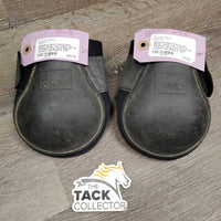 Open Front & Hind Boots, velcro *fair, elastic: torn & stretched, dirty, hairy, faded, scrapes, rubs
