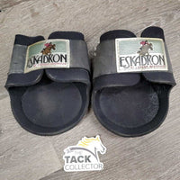 Open Front & Hind Boots, velcro *fair, elastic: torn & stretched, dirty, hairy, faded, scrapes, rubs
