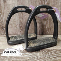 Pr Plastic Stirrup Irons, grips *vgc, dirty
