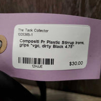 Pr Plastic Stirrup Irons, grips *vgc, dirty
