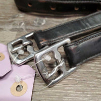 Pr Stirrup Leathers *gc/fair, v.scraped, thin spots, v.rubbed, faded, scraped edges, dents
