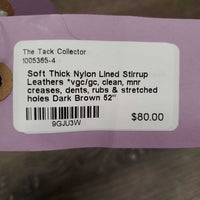 Soft Thick Nylon Lined Stirrup Leathers *vgc/gc, clean, mnr creases, dents, rubs & stretched holes
