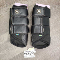 3D Mesh Closed Boots, velcro *vgc, clean, mnr hair, edge rubs & pills
