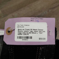 3D Mesh Closed Boots, velcro *vgc, clean, mnr hair, edge rubs & pills