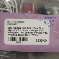 Duo Set - Coaching System, 2x pr earbuds, plastic container *NO charger cord(s), vgc, WORKS
