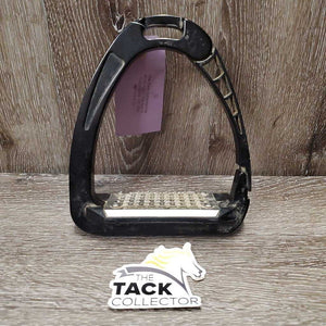 LEFT ONLY Aluminum Safety Stirrup, Grater Grip *gc/fair, scuffs, dirty, scrapes