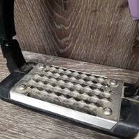 LEFT ONLY Aluminum Safety Stirrup, Grater Grip *gc/fair, scuffs, dirty, scrapes

