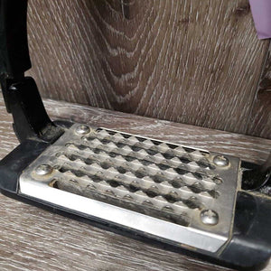 LEFT ONLY Aluminum Safety Stirrup, Grater Grip *gc/fair, scuffs, dirty, scrapes