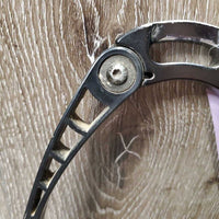 LEFT ONLY Aluminum Safety Stirrup, Grater Grip *gc/fair, scuffs, dirty, scrapes