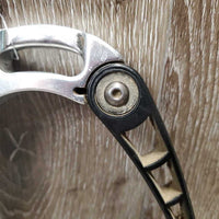 RT ONLY Aluminum Safety Stirrup, Grater Grip *gc/fair, scuffs, dirty, rubbed/worn grips, bent & thin screws