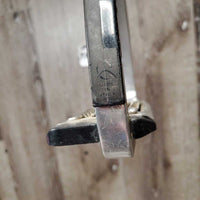 RT ONLY Aluminum Safety Stirrup, Grater Grip *gc/fair, scuffs, dirty, rubbed/worn grips, bent & thin screws

