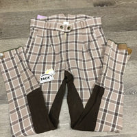 High Waist Full Seat Breeches *gc, v.rubbed & pilly seat/legs, hairy velcro
