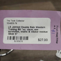 LS Jointed Double Rein Western Training Bit *xc, clean, mnr scratches, stains & sticker residue
