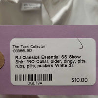 SS Show Shirt *NO Collar, older, dingy, pits, rubs, pills, puckers
