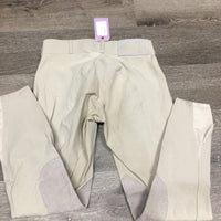 Euro Seat Breeches *gc, loose threads, pills, seams: mnr stains, stretched & puckers

