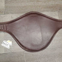 Padded Leather Belly Girth, 2x els, D Ring, Strap *gc/fair, stains, faded, scrapes, dry, creased/puckered edges
