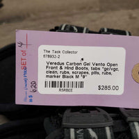 Open Front & Hind Boots, tabs *gc/vgc, clean, rubs, scrapes, pills, rubs, marker
