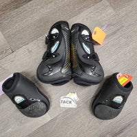 Open Front & Hind Boots, tabs *gc/vgc, clean, rubs, scrapes, pills, rubs, marker
