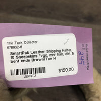 Leather Shipping Halter, 10 Sheepskins *vgc, mnr hair, dirt & bent ends