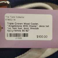Wool Cooler, "Angelstone 2013 Champ", deco tail *xc, mnr hair, dust, threads