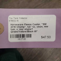 Fleece Cooler, "SM 2019 Champ", tail *xc, clean, mnr hair, v. mnr stains?
