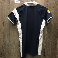 SS Sun Show Polo Shirt, 1/2 Zip Up, Mesh Sides *vgc, mnr hair & edge rubs
