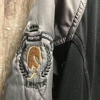 Light Quilt Jacket, Flece Lining, Zipper *gc, undone stitching, puckers, rubs, pills, faded cuffs
