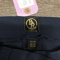 Euro Seat Breeches, Bling *gc, missing bling, faded, fuzzy, mnr snags, seam puckers
