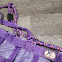 Hvy Cordura & Nylon Web Hay Bag, 3x straps, thick rope *vgc, clean, mnr stains & hay