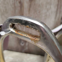 Pr Stirrup Irons, grips *fair, clean, peeled spots, rusty
