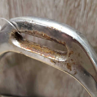 Pr Stirrup Irons, grips *fair, clean, peeled spots, rusty
