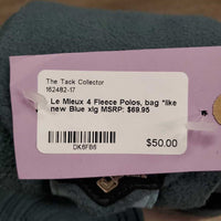 4 Fleece Polos, bag *like new
