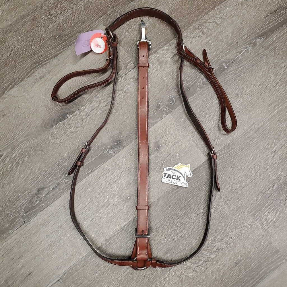 Adjustable Breastplate, snap *vgc, mnr scraped edges, clean, xholes, stiff