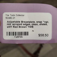 Adjustable Breastplate, snap *vgc, mnr scraped edges, clean, xholes, stiff
