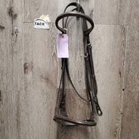 Rsd Leather Bridle *gc, stiff, clean, scrapes, loose keepers, rough, rubs, dry

