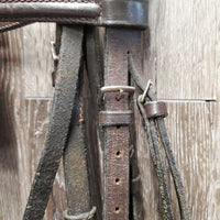 Rsd Leather Bridle *gc, stiff, clean, scrapes, loose keepers, rough, rubs, dry
