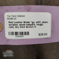 Rsd Leather Bridle *gc, stiff, clean, scrapes, loose keepers, rough, rubs, dry
