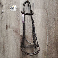 Rsd Leather Bridle *vgc, dry, stiff, mnr dirt, edge scrapes, loose keepers
