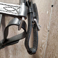 Braided Halter - Bridle, 2 Bit Attachments, Buckles, Plain Reins *like new, stiff, mnr creases