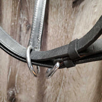 Braided Halter - Bridle, 2 Bit Attachments, Buckles, Plain Reins *like new, stiff, mnr creases
