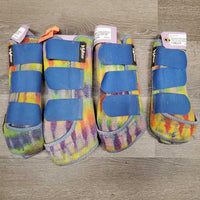 Orothosport Western Pad, 4 closed boots *gc, clumpy, dirt, hairy, stains, rubs, faded, mnr snags, threads
