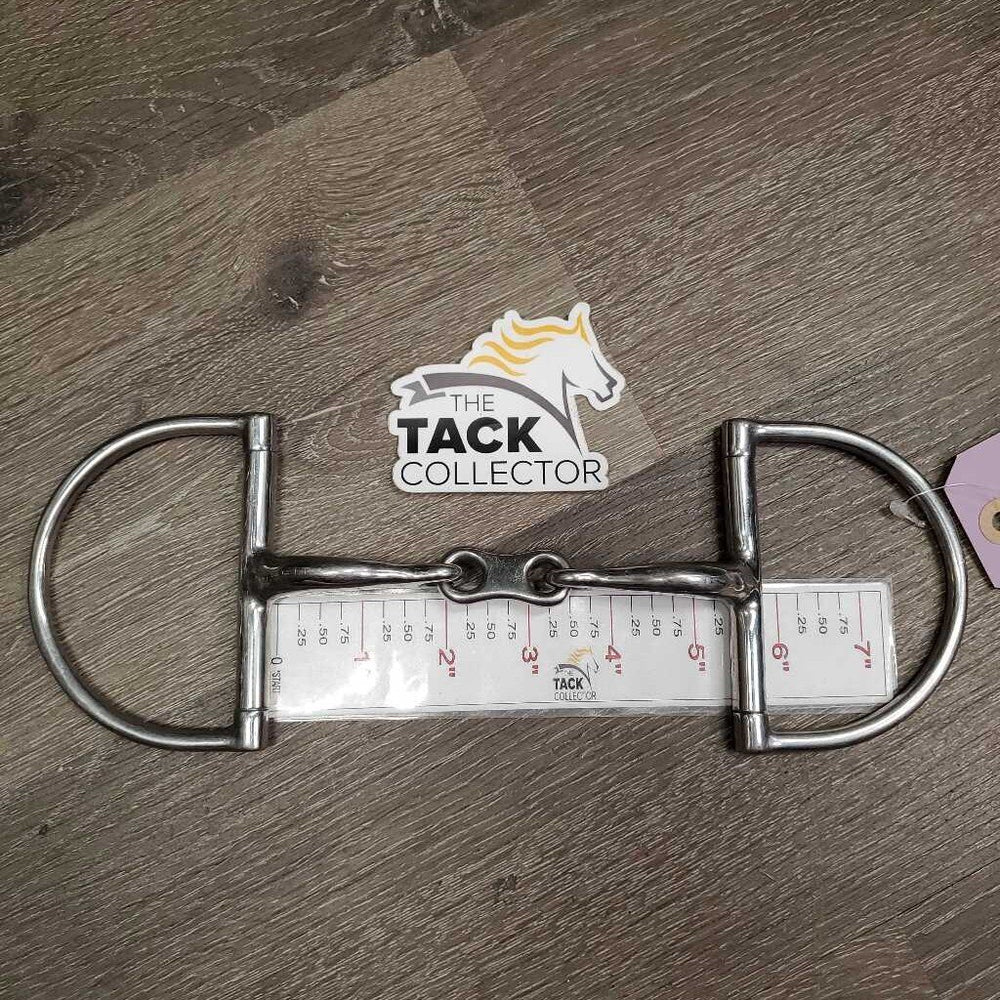 Curved French Link Hunter D Ring, flat center bar *gc, clean, scratches