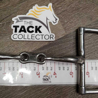 Curved French Link Hunter D Ring, flat center bar *gc, clean, scratches

