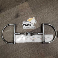 Curved French Link Hunter D Ring, flat center bar *gc, clean, scratches