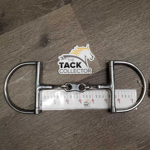 Curved French Link Hunter D Ring, flat center bar *gc, clean, scratches