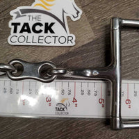 Curved French Link Hunter D Ring, flat center bar *gc, clean, scratches
